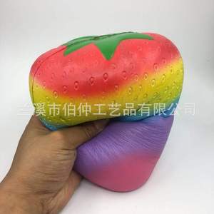 Strawberry <b>Squishy</b> Toy Pu Foam Dazzling Starry Sky Colors For Children 2 To 4 Years Unisex Fidget Toys - Product Image 3