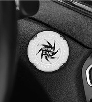 Couvercle de bouton de commutateur de démarrage et d'arrêt de moteur de voiture couvercle de bouton de protection de bouton automatique anneau d'autocollant décoration