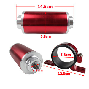 Car Modification Fuel Filter <b>Bracket</b> 58mm High Flow Magnetized Gasoline Filter Element For Retrofit Upgrade - Product Image 1