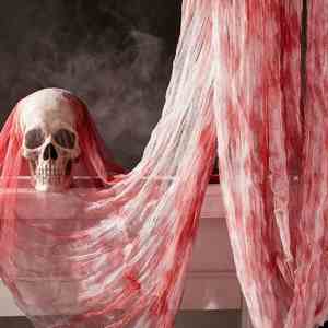 <b>Decoration</b> Cotton Muslin Gauze Fabric Creepy Bloody Cheesecloth for <b>Halloween</b> Spooky <b>Decorations</b> - Product Image 1