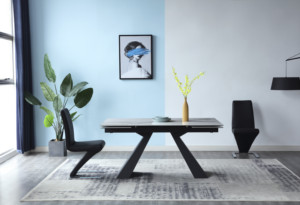 Mesa de Comedor Extensible de Piedra Sinterizada con Base de Metal, Compre Muebles de China en Línea - Product Image 4