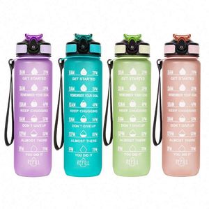 ขวดน้ำพลาสติกเก็บความร้อน/เย็น ปลอดสาร BPA พร้อมหลอดดูด ขวดน้ำพลาสติกดื่มได้โดยตรงสำหรับผู้ใหญ่ ลดราคาพิเศษ - Product Image 1