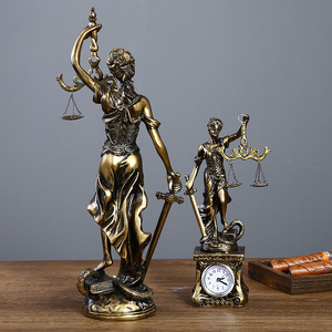 Statue personnalisée en résine de la <span class=keywords><strong>d</strong></span>éesse Thémis, ornement de bureau <span class=keywords><strong>d</strong></span>'<span class=keywords><strong>avocat</strong></span>, <span class=keywords><strong>balance</strong></span> de la justice et de la justice équitable - Product Image 3