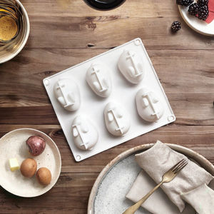 6 cartone animato grande bianco per coniglio in Silicone stampo da cucina strumenti di cottura per torta budino formaggio candela & sapone - Product Image 3