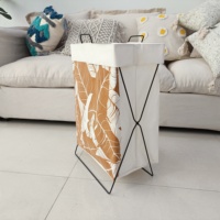 Vente chaude Portable Pliant Pliable Salle De Bains Panier De Rangement Étanche En Métal Panier À Linge