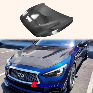 인피니티 <span class=keywords><strong>Q50</strong></span> 14-21 GTS 스타일 카본 파이버 통풍구 냉각 프론트 범퍼 후드 보닛 - Product Image 2
