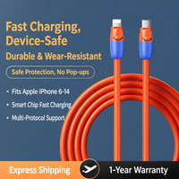 Kabel USB C 6A Pengisian Cepat 480Mbps Transfer Data Chip Pintar Multi Protokol Kabel Tahan Lama untuk IOS Laptop Tablet Ponsel