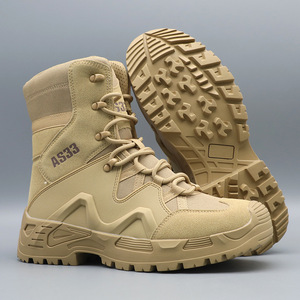 Botas de Senderismo Tácticas de Caña Alta Color Caqui para Hombre, Antideslizantes, Resistentes al Desgaste, con Cordones, para Trekking al Aire Libre - Product Image 1