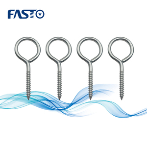 Fasto-<span class=keywords><strong>tornillo</strong></span> de madera de acero al carbono, <span class=keywords><strong>gancho</strong></span> de ojo, negro, de acero inoxidable - Product Image 6