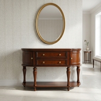 Meuble d'entrée en bois massif de style américain et européen avec 0, 1, 2 ou 3 tiroirs pour salon et hall d'entrée