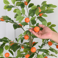 INS-stijl kunstplant decoratie, staande kunstmatige groenplanten decoratie, sinaasappelboom, woonkamer binnen