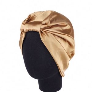 Gorro de Dormir de Satén Sedoso para Mujer, Turbante Suave Pre-Atado, Pañuelo de Moda para la Cabeza, Gorro para Quimioterapia, Gorro para el Cabello - Product Image 2