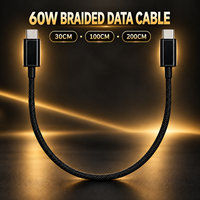 Kabel Pengisian Daya USB C ke USB C 60W Berbahan Kain |   Supplier Grosir OEM untuk Ihpone18