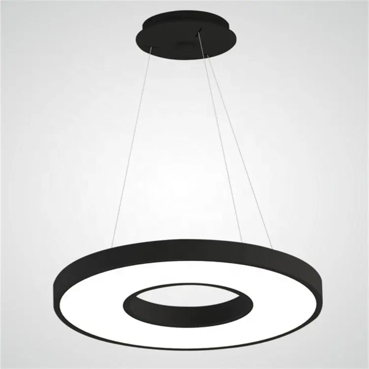 Lámpara LED colgante ETL cETL CE SAA, decoración moderna para el hogar, lámpara de araña de sombra de tambor, negra o blanca