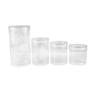 Pot de stockage hermétique en plastique pour animaux de compagnie avec couvercle pour la cuisine Rangement ménager Emballage cosmétique Noix Cookie Grains Snacks - Product Image 2