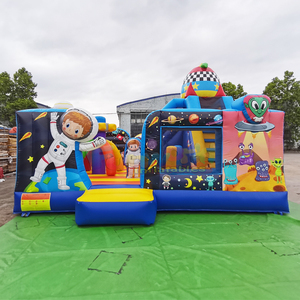 Giant outdoor kids bouncy <b>castle</b> commercial outer space inflatable <b>bounce</b> house combo playground - Product Image 1