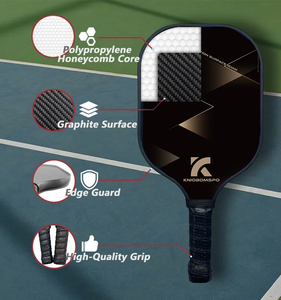 Raquetas de fibra de carbono con patrón innovador para adultos y niños, conjunto de 2 y 4 bolas, superficie esmerilada, Pickleball, <span class=keywords><strong>2023</strong></span> - Product Image 1