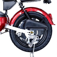 Trottinette électrique intelligente E2 OEM/ODM CE 500W en alliage d'aluminium avec freins à tambour, double suspension arrière, alarme et panier