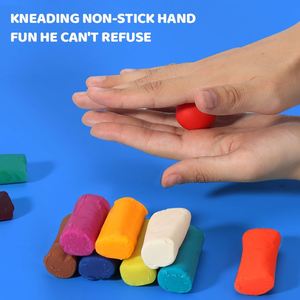 Zhorya DIY Ensemble de pâte à modeler colorée en forme d'avion, jouets éducatifs pour enfants - Product Image 2