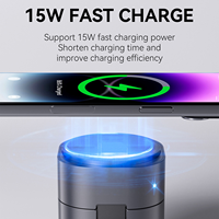Cube de charge magnétique pliable automatique - Station de charge sans fil rapide 3 en 1 avec écran LED pour iPhone, Apple Watch