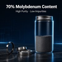 Poudre de Fer-Molybdène FeMo70 à Faible Teneur en Impuretés, 70% Mo, Granulométrie 40-325 Mesh, Certifiée ISO9001 pour Alliages de Fer et Acier de Haute Qualité