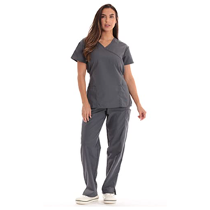 OEM abbigliamento medico ospedale uniforme su misura per l'<span class=keywords><strong>infermiera</strong></span> cotone manica corta blu per le donne 100% cotone vestiti del personale ospedaliero - Product Image 5