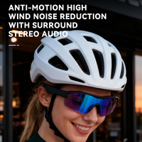 Lunettes audio sportives IA, lunettes de soleil audio pour cyclisme coupe-vent et anti-poussière, lunettes de soleil intelligentes IA pour appels en temps réel en extérieur