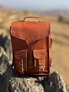 Trendy Genuine Leather Casual Unisex <b>Backpack</b> Spacious Main Compartment Strong Construction Comfortable Carry Design <b>Laptop</b> - Product Image 4