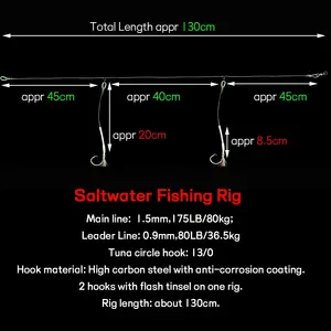 Bulk Customized Hand Tied Strong Hapuka Grouper Cod Sabiki Rig Deep Sea