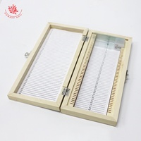 Microscope Slide Storage Wooden Box 50pcs
