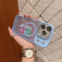 Étui de téléphone portable de luxe mat dépoli avec support magnétique pour objectif pour iPhone 18 17 16 15 14 13 12 11 Pro Max
