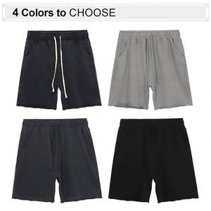 Pantalones cortos de algodón de rizo francés unisex, pantalones cortos con logotipo y estampado vintage, pantalones cortos deportivos holgados a la moda para hombre - Product Image 3