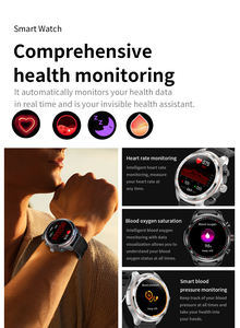 이어 버드가있는 IPS 화면 스마트 시계 비즈니스 스포츠 스타일 AI 음성 BT 통화 심박수 혈액 산소 LC19 스마트 워치 <span class=keywords><strong>2</strong></span> en 1 - Product Image 4