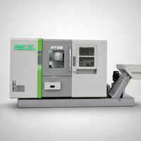 Tour CNC FANUC HT5M horizontal, moyenne capacité, 3 axes, 12 postes à outils, haute précision, conception à lit incliné, moteur à broche unique, haute performance