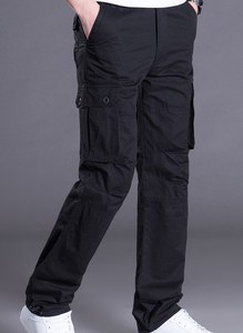 Pantalones Cargo de seis bolsillos para hombre, Pantalón de algodón y poliéster, informal, para caza, <span class=keywords><strong>caqui</strong></span>, verde, negro, gris - Product Image 3