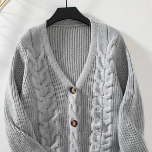 <strong>Women</strong> Casual Long <strong>Cardigan</strong> Front Single Button Closure <strong>Fleece</strong> Lined Thermal Insulated Polyester Cold Weather Outdoor Activities - Product Image 1