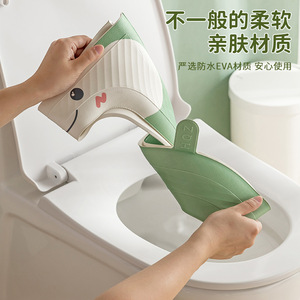 Eva Toilet Seat Cover Waterproof Washable All Seasons Green Beige Pink Blue Gray - Product Image 5