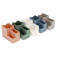 Pot de rangement multi-compartiments Deli pour bureau, grande capacité, pour stylos et pinceaux cosmétiques, en plastique étanche