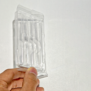 Bandeja de plástico tipo clamshell con canales cónicos personalizados y cierre a presión para cigarrillos, para tiendas minoristas y de artículos para fumadores - Product Image 3