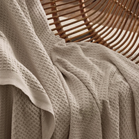 Plaid d'été léger en tissu gaufré respirant, rafraîchissant, doux et confortable, lavable en machine, idéal pour toutes les saisons, cadeau pour femmes