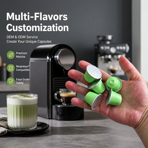 Capsules de café expresso Cloud Matcha compatibles VertuoLine, mousse soyeuse, goût gourmet, étiquette privée, emballage personnalisé, prix d'usine - Product Image 1