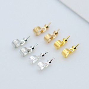 S925 Electroplated Sheep's Eye Pin 3mm 4mm Copper Jewelry Findings Drop Shape Pendant Holder For DIY Jewelry Making - Product Image 4