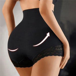 Culotte Gainante Femme Taille Haute, sans Couture, <span class=keywords><strong>Short</strong></span> Amincissant avec Dentelle, Effet <span class=keywords><strong>Ventre</strong></span> <span class=keywords><strong>Plat</strong></span>, Lingerie Post-partum - Product Image 3