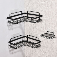Étagère de rangement adhésive pour salle de bain, organiseur de douche, support auto-adhésif avec porte-savon