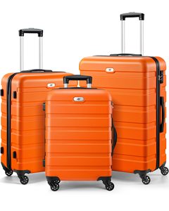 Luggage Sets 3 Piece PC ABS Hardside Lightweight <strong>Suitcase</strong> With 4 Universal Wheels TSA Lock Carry on 20 24 28 Inch <strong>Light</strong> Blue - Product Image 1