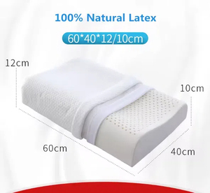 Calidad Premium previene los ácaros transpirable dormir 60x40x12/10cm soporte de cuello Cervical 100% almohada de látex Talalay Natural - Product Image 5