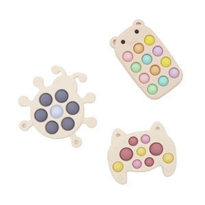 <span class=keywords><strong>Jouet</strong></span> sensoriel anti-stress pour bébé en silicone de qualité alimentaire, avec bulles à presser et textures en relief, sans BPA - Product Image 1