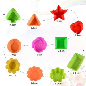 24-Pcs Reusable <b>Silicone</b> <b>Baking</b> Molds Hot Selling Muffin Cups and Cake Tools - Product Image 4
