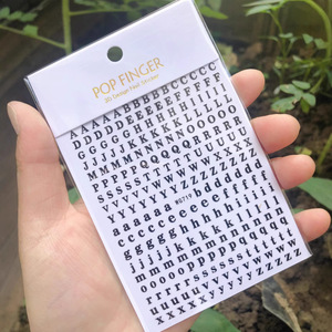 Autocollants pour ongles en lettres anglaises anciennes, autocollants alphabet rétro, 3D, autocollants multicolores, fournitures pour nail art, pour <span class=keywords><strong>manucure</strong></span> DIY - Product Image 3