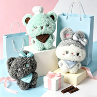 Peluche Lapin Personnalisée d'Usine, Pendentif Sac Cadeau d'Anniversaire Meilleur Ami, Jouet en Peluche pour Filles